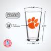 The Memory Company Officially Licensed 2-Pack Glass Beer Pint, Clemson University view 4