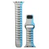 YOUULAR Square Buckle Horizontal Stripe Silicone Strap for Apple Watch Bands 38/40/41MM, Quick Release Replacement Wristband Band Watch Accessory for Apple Watch Series 7/1/2/3/4/5, Pine Needle Green view 4