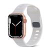 YOUULAR Square Buckle Horizontal Stripe Silicone Strap for Apple Watch Bands 38/40/41MM, Quick Release Replacement Wristband Band Watch Accessory for Apple Watch Series 7/1/2/3/4/5, White view 1