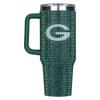 The Memory Company Officially Licensed 46oz TC Bling Game Day Tumbler with Vintage Logo, Green Bay Packers view 4