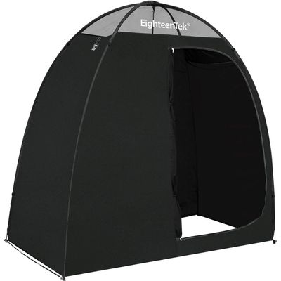 Generic Camping Shower Tent Changing Room  2 Rooms, UV Protection, Portable, Black
