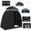 Generic Camping Shower Tent Changing Room  2 Rooms, UV Protection, Portable, Black view 4