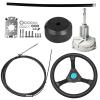 JNDO 14FT Boat Steering Cable Kit Outboard Steering Cable Boat Steering System Kit with 12.5 Inch Wheel Rotary Helm view 1