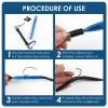 hoeslaw Wacky Rig Tool with 300 O-Rings Kit, Fishing Worm Rigging Tools for Senko Finesse Worms, Easy Installation Portable Fishing Equipment with Keychain Lanyard for Bass Fishing Bait Casting (Blue) view 4