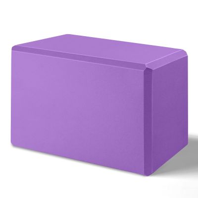 2025 Biguphate Yoga Blocks 9x 6x4 Inch, 1 Pack EVA Foam Yoga Block Supportive Latex-Free, Non-Slip Exercise Blocks, Yoga Accessories for Pilates, Meditation, Balance, Stretching and Deep PosesPurple