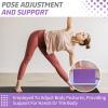 2025 Biguphate Yoga Blocks 9x 6x4 Inch, 1 Pack EVA Foam Yoga Block Supportive Latex-Free, Non-Slip Exercise Blocks, Yoga Accessories for Pilates, Meditation, Balance, Stretching and Deep PosesPurple view 4