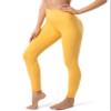 YUNOGA Women's High Waisted Workout Leggings 25" Inseam Ultra Soft Tummy Control Yoga Pants (XXL, Amber Yellow) view 2