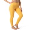 YUNOGA Women's High Waisted Workout Leggings 25" Inseam Ultra Soft Tummy Control Yoga Pants (XXL, Amber Yellow) view 3
