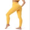 YUNOGA Women's High Waisted Workout Leggings 25" Inseam Ultra Soft Tummy Control Yoga Pants (XXL, Amber Yellow) view 4