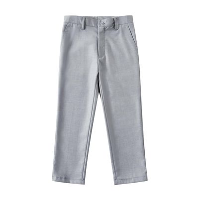 SHINFAN Boys' Pants for Kids Toddler Light Grey Dress Pants Flat Front Suit Pants for Boys Slacks Size 8