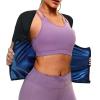 Vuirrm Sauna Vest for Women, Sauna Tank Top for Women, Women's Zipper Sauna Shirt Short Sleeve Sweat Tummy Control Shapewear,S/M,Blue view 1