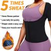 Vuirrm Sauna Vest for Women, Sauna Tank Top for Women, Women's Zipper Sauna Shirt Short Sleeve Sweat Tummy Control Shapewear,S/M,Blue view 2
