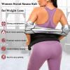 Vuirrm Sauna Vest for Women, Sauna Tank Top for Women, Women's Zipper Sauna Shirt Short Sleeve Sweat Tummy Control Shapewear,S/M,Blue view 4