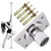 Adjustable Height Spinning Pole Permanent Dance Pole with Fixed Plate, 7ft 8ft 9ft 10ft 11ft 11.5ft 12ft 12.5ft Spinning Static Dancing Pole for Home, 45mm Stainless Steel Dance Pole Kit with Accessor view 1
