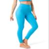 YUNOGA Women's High Waisted Workout Leggings 25" Inseam Ultra Soft Tummy Control Yoga Pants (M, Azure Blue) view 3