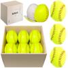 HANKLENSS 12 Pack Sports Practice Softballs - 12-Inch Official Size and Weight Slowpitch Softball, Unmarked & Leather Covered Training Ball for Games, Practice and Training view 1