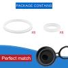 12pcs Stainless Steel Water Bottle Lid & Spout Lid Gasket, Silicone Sealing Ring Replacement for Chug Lids Compatible with DRINCO Insulated Water Bottle 14/18/22/32/40/64oz view 2