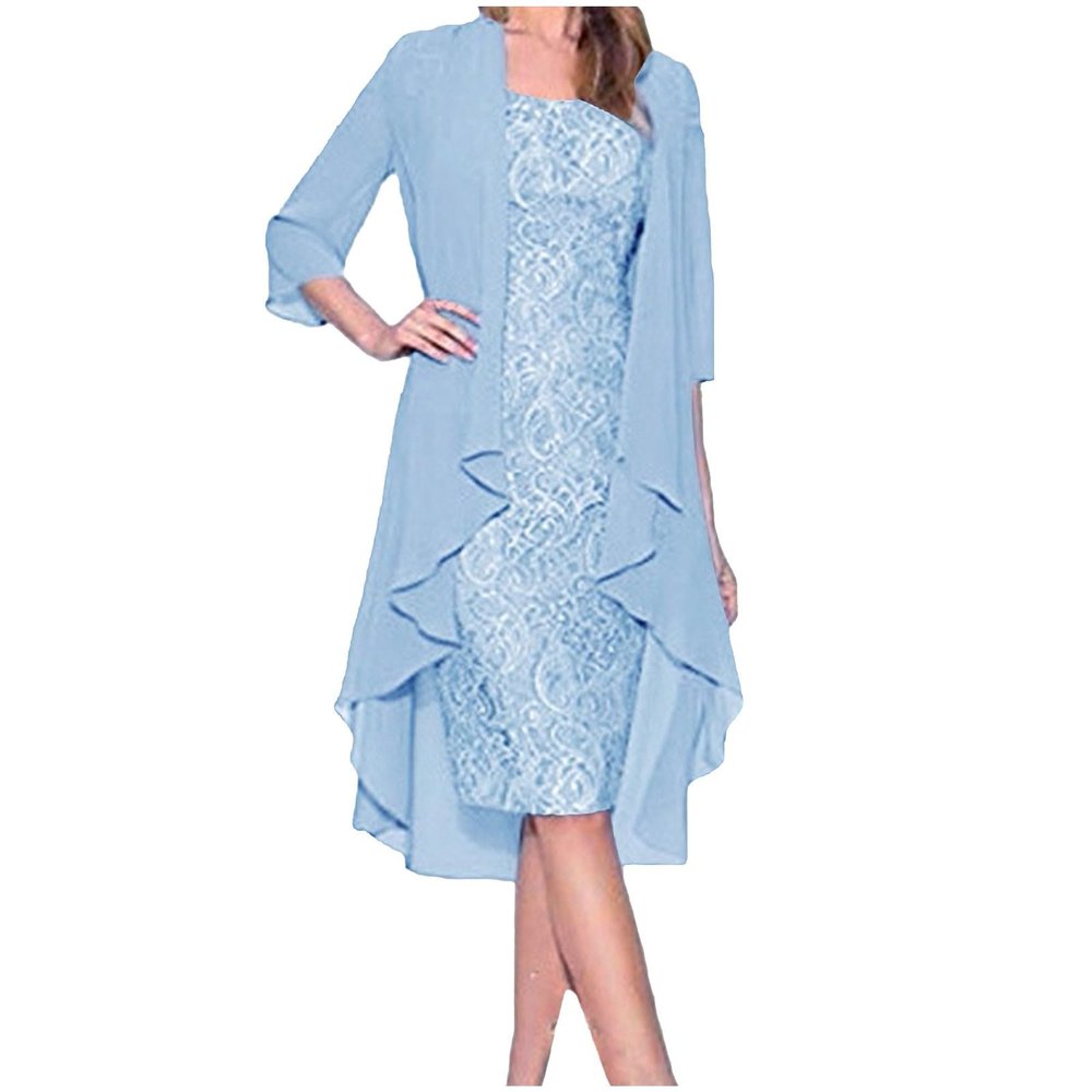 Wedding Guests Dresses for Women 2024 Mature Ladies Dress Wraps Cardigan Elegant Cocktail Evening Party Dress Outfit