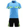 Jugaoge Men Soccer Referee Uniform Short Sleeve Soccer Referee Jersey and Athletic Shorts Set with Pockets Blue X-Large view 1