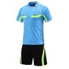 Jugaoge Men Soccer Referee Uniform Short Sleeve Soccer Referee Jersey and Athletic Shorts Set with Pockets Blue X-Large view 2