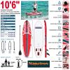 Napatron Inflatable Paddle Board, 10'6" Ultra Lightweight SUP with Adjustable Paddle, Anti-Slip Deck,Coiled Leash & Carry Bag,Stable All-Around Stand Up Paddle Board for Adults view 3