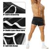 AIMPACT Mens Running Shorts Breathing Workout Gym Booty Short Shorts Blackwhite view 4