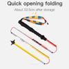 AONIJIE 2pcs New Folding Durable Trekking Pole, Lightweight Quick-Lock 7075 Aluminum Alloy Walking Pole for Cross-Country, (Yellow red,110cm) view 2