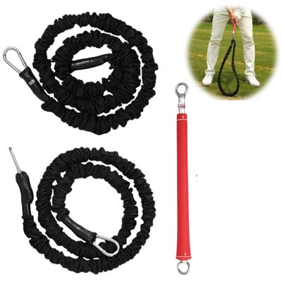 Generic Golf Rope Swing Trainer,Golf Swing Training Aid for Posture Correction, Golf Wrist Training Golf Swing Practice Equipment Tool for Golf Lover Golf Accessories (Black)