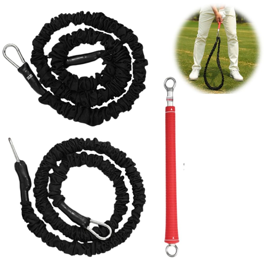 Generic Golf Rope Swing Trainer,Golf Swing Training Aid for Posture Correction, Golf Wrist Training Golf Swing Practice Equipment Tool for Golf Lover Golf Accessories (Black)