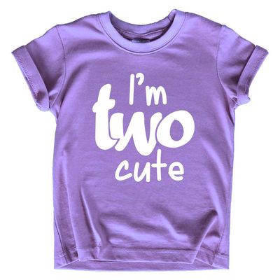 2nd Birthday Outfits for Toddler Girls im Two Cute Shirt Girl 2 Years Old Second Birthday (Purple, 18 Months)