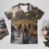 African Elephant Men's Polo Shirt Casual Short Sleeve T-Shirt Sports Golf Shirt for Work Fishing XL view 3