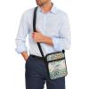 Suobstales Boho Mandala Dragonfly Print Messenger Bag Small Crossbody Shoulder Bag Waterproof Casual Black Purse with Zipper Pocket for for Phone Passport Coin view 2