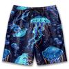 Sea Jellyfish Mens Swim Trunks - Aquarium Hawaiian Mens Shorts - Summer Drawstring Beachwear Shorts Series 80 Size 3XL view 1