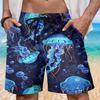 Sea Jellyfish Mens Swim Trunks - Aquarium Hawaiian Mens Shorts - Summer Drawstring Beachwear Shorts Series 80 Size 3XL view 2