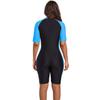 Cokarsely Short Sleeve One Piece Swimsuit Plus Size,Light Blue Large view 3