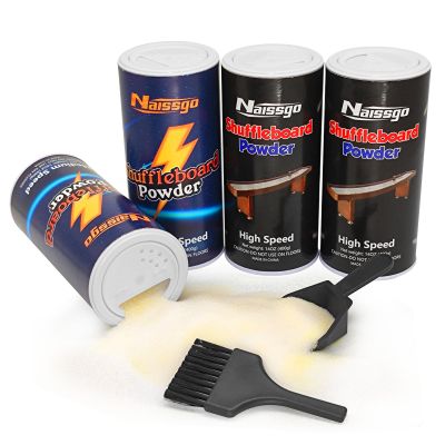 Naissgo Shuffleboard Sand Wax Shuffleboard Powder Set with Small Brush & Pan, 4 Cans(414 oz)
