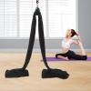 10m Aerial Silks Plolyester Strap Equipment Aerial Yoga Hammock Trapeze Kit Aerail Dance Swing Equipment Set for Aerial Yoga Aearial Dance Bodybuilding Workout Indoor Outdoor (Black, 10m) view 3