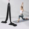 10m Aerial Silks Plolyester Strap Equipment Aerial Yoga Hammock Trapeze Kit Aerail Dance Swing Equipment Set for Aerial Yoga Aearial Dance Bodybuilding Workout Indoor Outdoor (Black, 10m) view 4