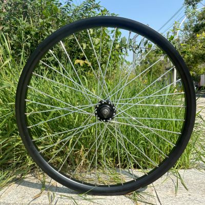 CDHPOWER Double Layer Alum Alloy Spoke Wheel 10G Spoke Rim Black Disc Brake (26" Front)