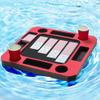 Floating Games Pool Table or Card Table Tray for Pool or Beach Party Float Lounge Durable Foam Drink Holders with Waterproof Playing Cards for Summer Party Indoor Outdoor Beach Pool (Red) view 1