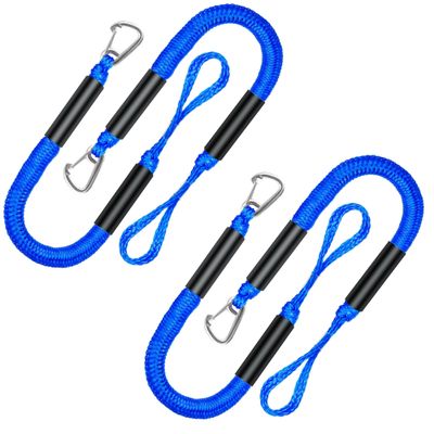 GANGXUN Mooring with 4ft Bungee Dock Line 4-Pack - Essential Accessories for Diverse Watercraft Built in Snubber, Kayak, Watercraft, SeaDoo, Jet Ski, Pontoon, Canoe, Power Boat