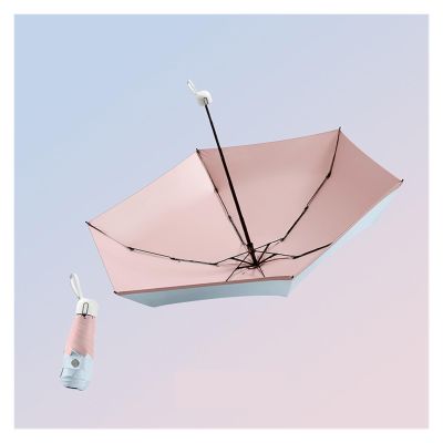 RENEESME Umbrellas for Rain Umbrella Six-Bone Women's Parasol Small Rain Or Shine Umbrella Strong Umbrella for Wind and Rain(A)