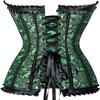 ADELCE Women's Lace Up Renaissance Corset Bustier Plus Size Lingerie Bodyshaper Top Green 7XL view 2