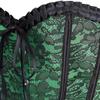 ADELCE Women's Lace Up Renaissance Corset Bustier Plus Size Lingerie Bodyshaper Top Green 7XL view 4