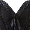 ADELCE Women's Lace Up Renaissance Corset Bustier Plus Size Lingerie Bodyshaper Top Black 5XL view 3