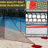 2PCS Red Golf Triangle Side Net with Two Sandbags+Golf Screen Bag+10pcs Grommet Ropes for Golf Hitting Nets Frame Simulator Impact Screen Sand bags Barrier Net (2 PCS, 7' X 7') view 3