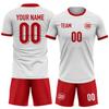 NineFit Basics Custom Poland Soccer Jersey Men Women Youth Kids, Personalized Athletic Shirts with Name Number Logo, White Soccer Shirt Set view 1