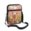 Suobstales Pig Daisy Print Cross Body Bag Purses for Teenage Girls Cell Phone Shoulder Bag Wallet Purses with Adjustable Strap Casual Messenger Bag for Women Men view 3
