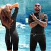XUKER Mens Shorty Wetsuit Women, 3mm Back Zip Diving Suit Neoprene Short Sleeve Thermal Wet Suit for Diving Snorkeling Surfing Swimming view 4