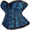 ADELCE Women's Lace Up Renaissance Corset Bustier Plus Size Lingerie Bodyshaper Top Blue M view 3